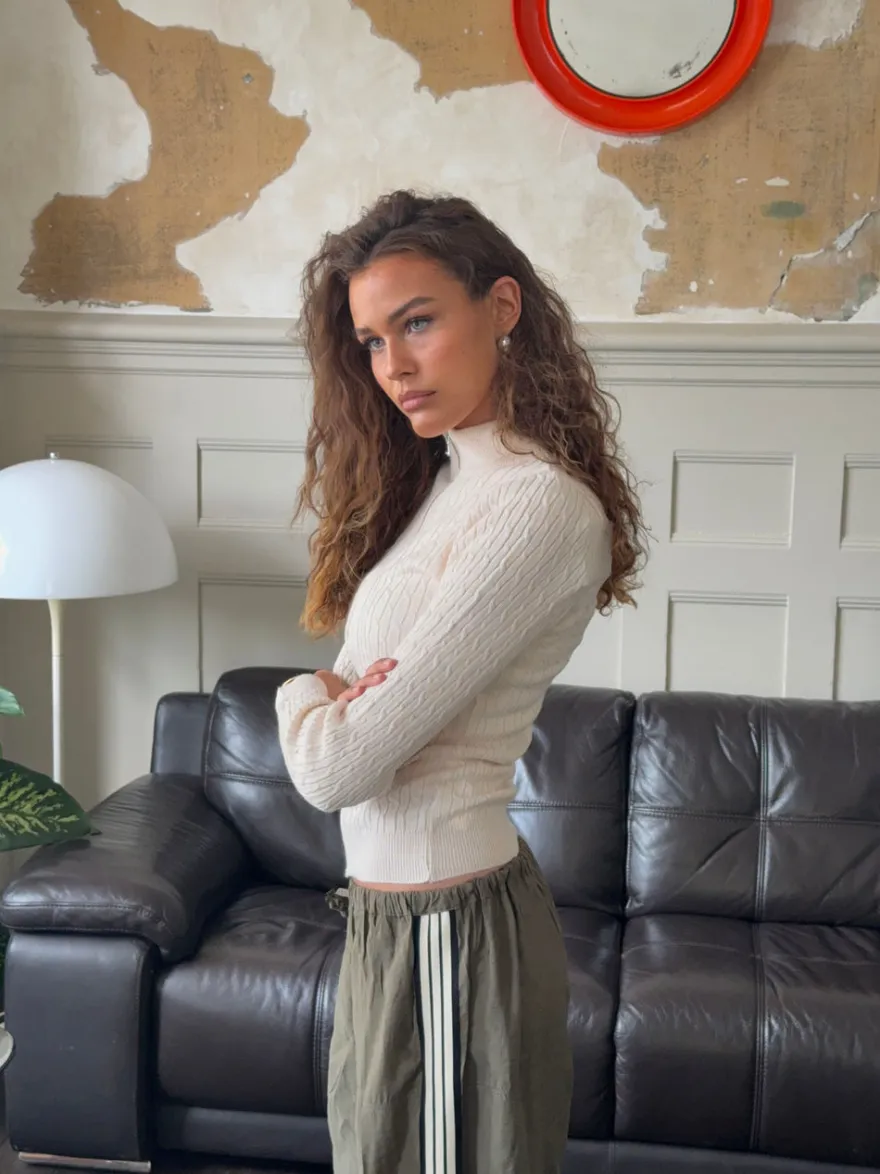 Design By Si Carly kabelstrik med lynlås - Off white Outlet