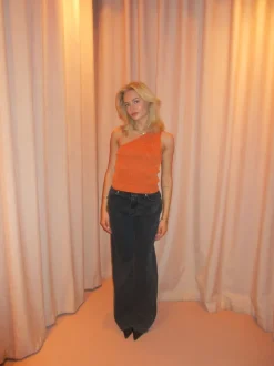 Design By Si Cathie one shoulder top - Orange Outlet