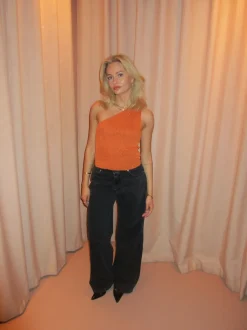 Design By Si Cathie one shoulder top - Orange Outlet