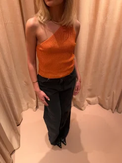 Design By Si Cathie one shoulder top - Orange Outlet