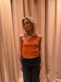 Design By Si Cathie one shoulder top - Orange Outlet