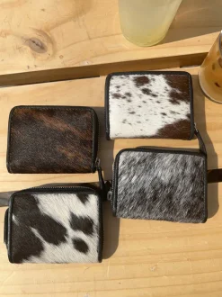 Design By Si Cela pung i koskind - Hvid/mørkebrun/sort Sale