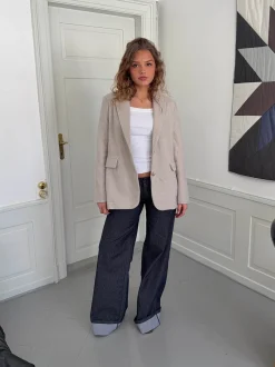 Design By Si Celina blazer - Beige Clearance
