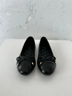 Design By Si Cetinje ballerina sko med skøjfe - Sort Hot