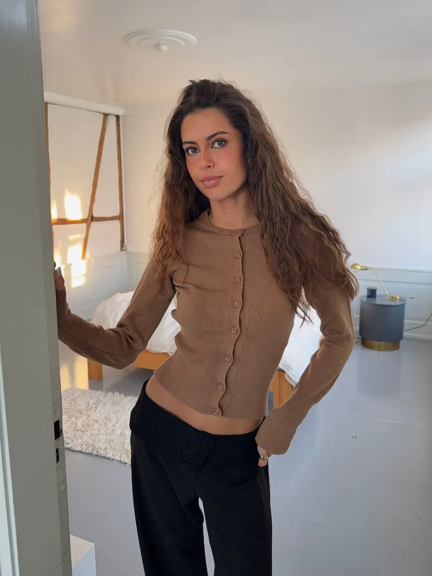 Design By Si Charlotte cardigan - Brun Online