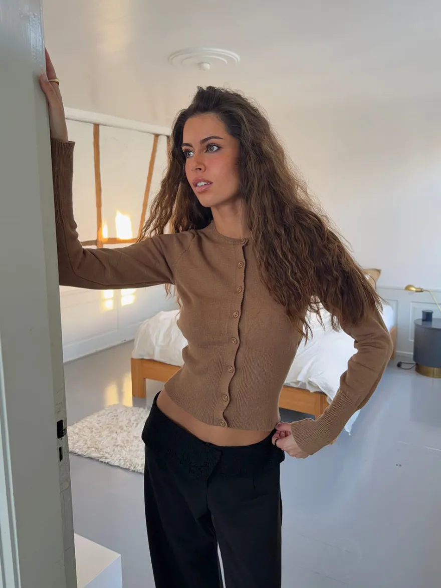 Design By Si Charlotte cardigan - Brun Online