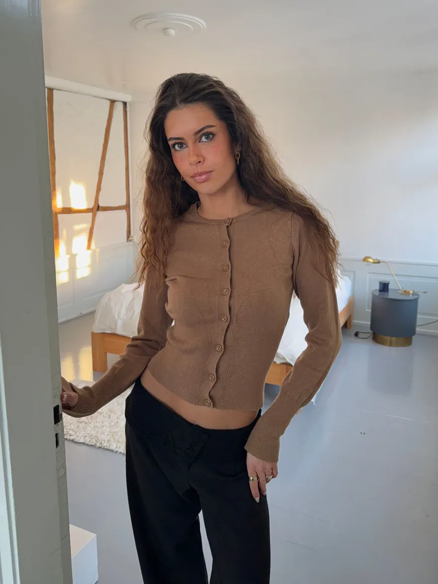 Design By Si Charlotte cardigan - Brun Online