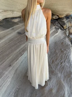 Design By Si Cherry maxikjole - Off white Online