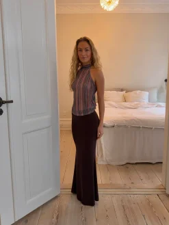 Design By Si Chifona maxinederdel - Brun Sale