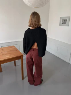 Design By Si Cholana striktrøje med åben ryg - Sort Online