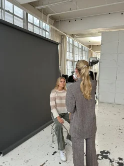 Design By Si Christelle striktrøje med striber - Beige/off white Sale