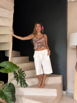 Design By Si Cilena bermudashorts - Hvid Clearance