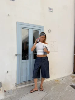 Design By Si Cilena bermudashorts - Mørkeblå Clearance