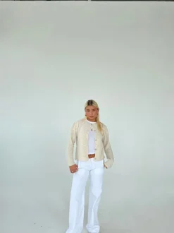 Design By Si Cilla strikket cardigan - Beige Sale