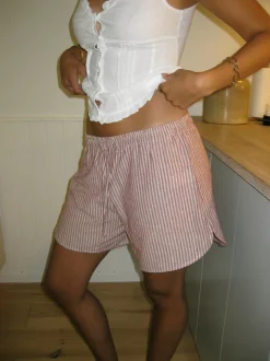 Design By Si Clariana shorts med striber - Rød/hvid Sale