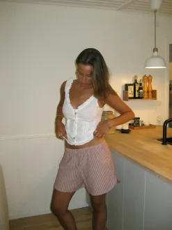 Design By Si Clariana shorts med striber - Rød/hvid Sale