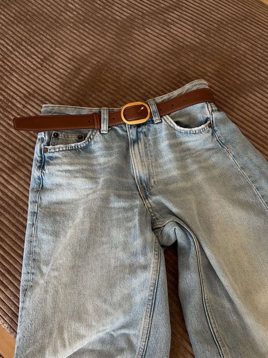 Design By Si Classic bælte - Brun/guld Hot