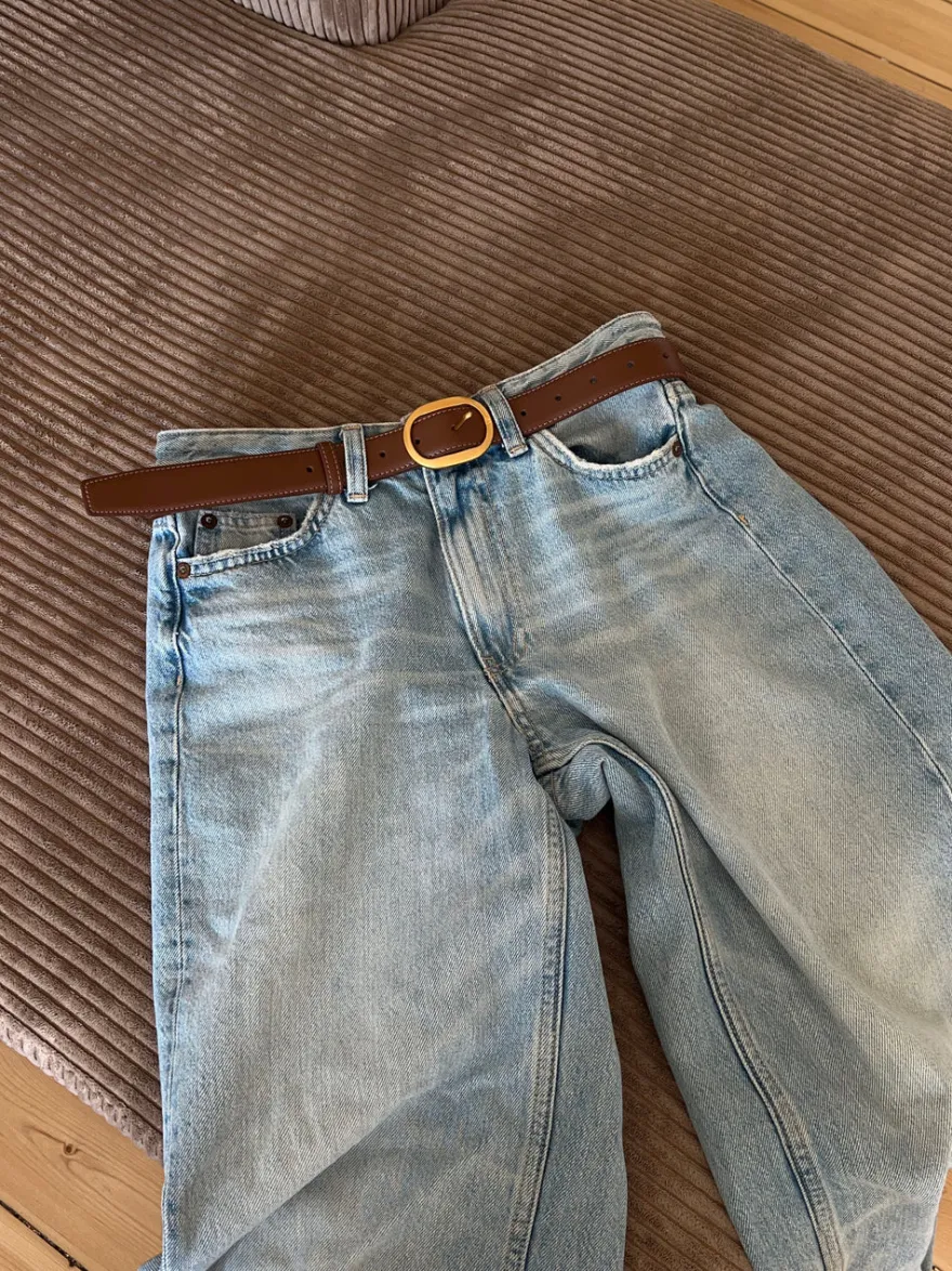 Design By Si Classic bælte - Brun/guld Hot