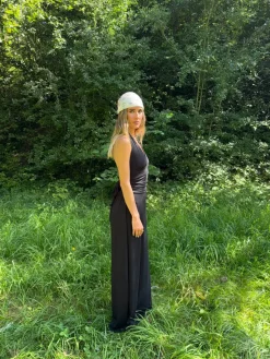 Design By Si Clauda maxikjole med åben ryg - Sort Sale