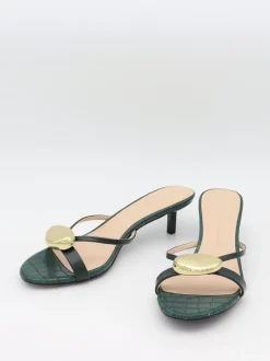 Design By Si Cleopatra minihæle med gulddetalje - Grøn Outlet