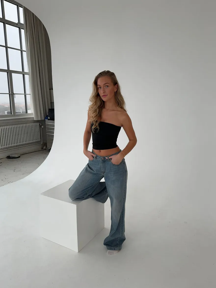 Design By Si Core tube top - Jet Black New
