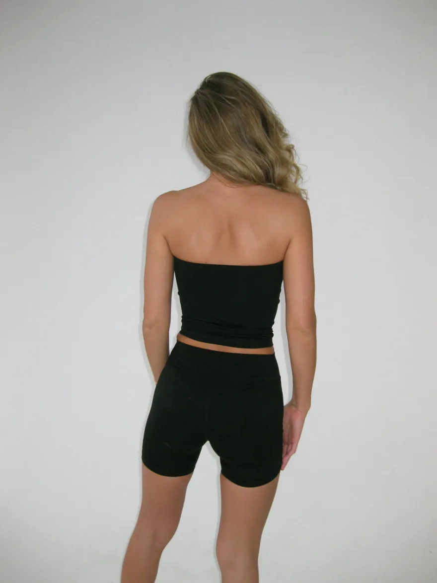 Design By Si Core tube top - Jet Black New