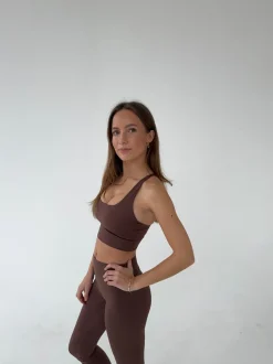 Design By Si Crossback bra - Espresso Online
