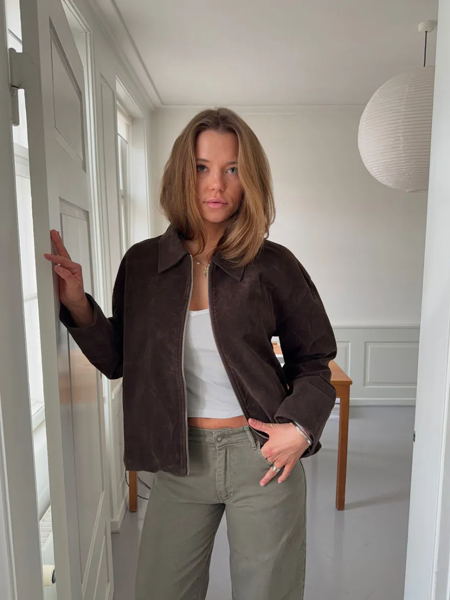Design By Si Dalila ruskindsjakke - Brun New