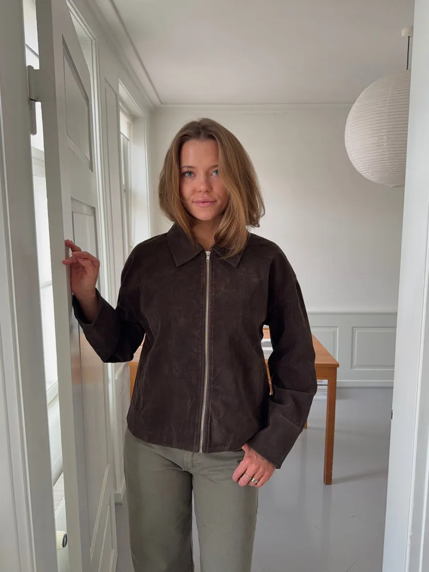 Design By Si Dalila ruskindsjakke - Brun New