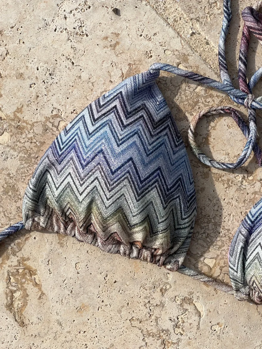 Design By Si Debora bikini med mønster - Guld/lilla Outlet