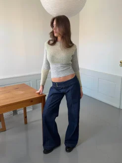 Design By Si Dina lavtaljede jeans - Mørkeblå Best