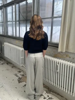 Design By Si Donna oversized glimmer bukser - Lysegrå Hot