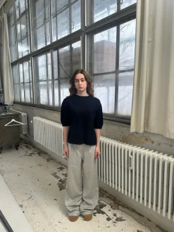 Design By Si Donna oversized glimmer bukser - Lysegrå Hot