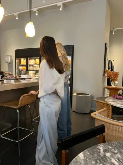 Design By Si Donna oversized glimmer bukser - Lysegrå Hot