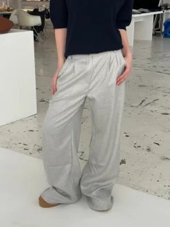 Design By Si Donna oversized glimmer bukser - Lysegrå Hot
