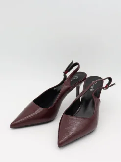 Design By Si Donnatella slingback hæle - Mørkerød Clearance