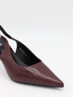 Design By Si Donnatella slingback hæle - Mørkerød Clearance