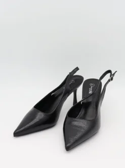 Design By Si Donnatella slingback hæle - Sort Clearance