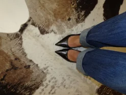 Design By Si Donnatella slingback hæle - Sort Clearance