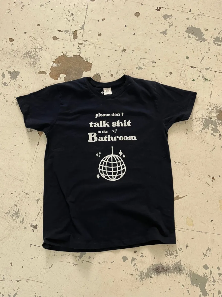 Design By Si Don't talk shit oversized tee - Navy New