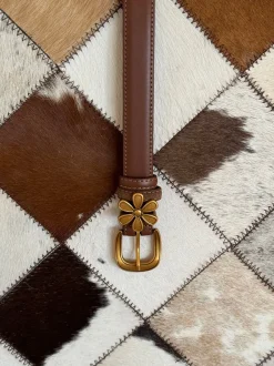 Design By Si Dusk bælte - Brun/guld New