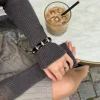 Design By Si Ebony armbånd med striber - Sort/guld Discount