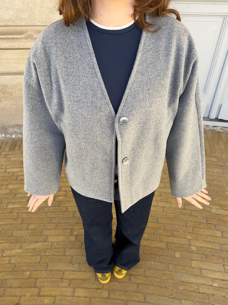 Design By Si Eila jakke - Lysegrå Clearance