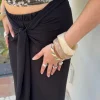 Design By Si Eivora armbånd med striber - Grøn/hvid/brun Online