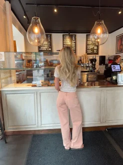 Design By Si Emmaline lavtaljede jeans - Orange Clearance