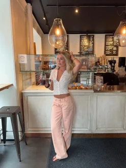 Design By Si Emmaline lavtaljede jeans - Orange Clearance