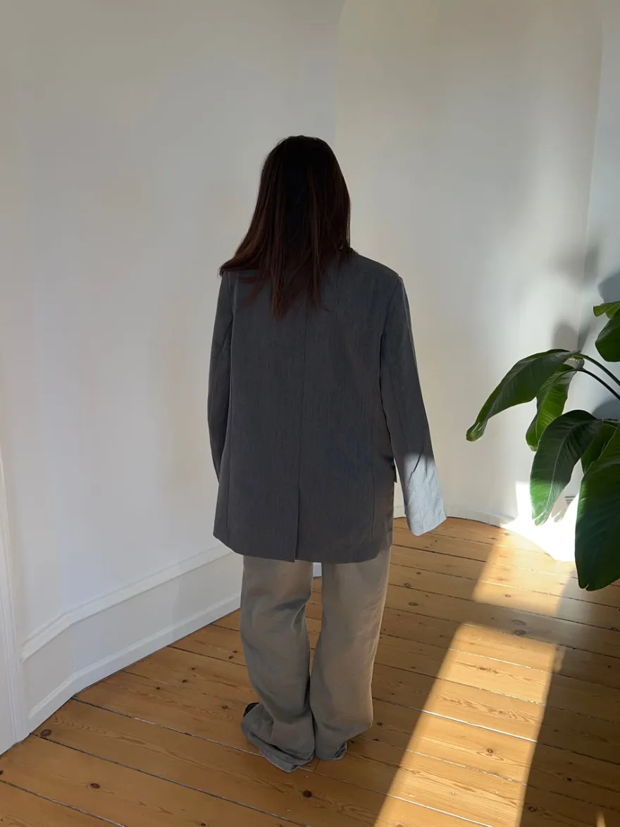 Design By Si Epsilia oversized blazer - Grå Best