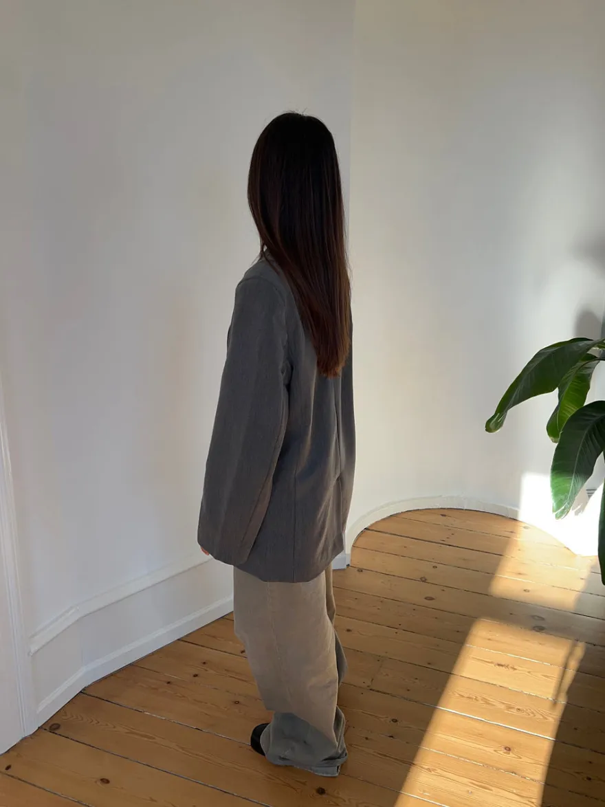 Design By Si Epsilia oversized blazer - Grå Best