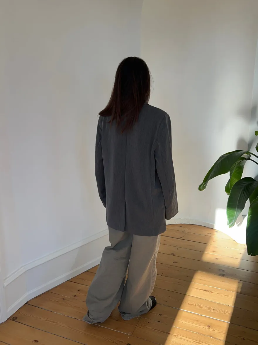 Design By Si Epsilia oversized blazer - Grå Best
