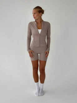 Design By Si Essential zip up jakke - Ash New